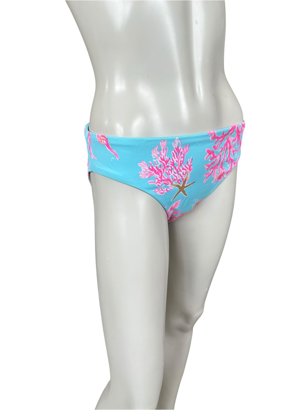 NEW Lilly Pulitzer “Betie” Royal Coral Pink & Blue Aquatic Swim Bottoms Size 6 - Picture 4 of 7